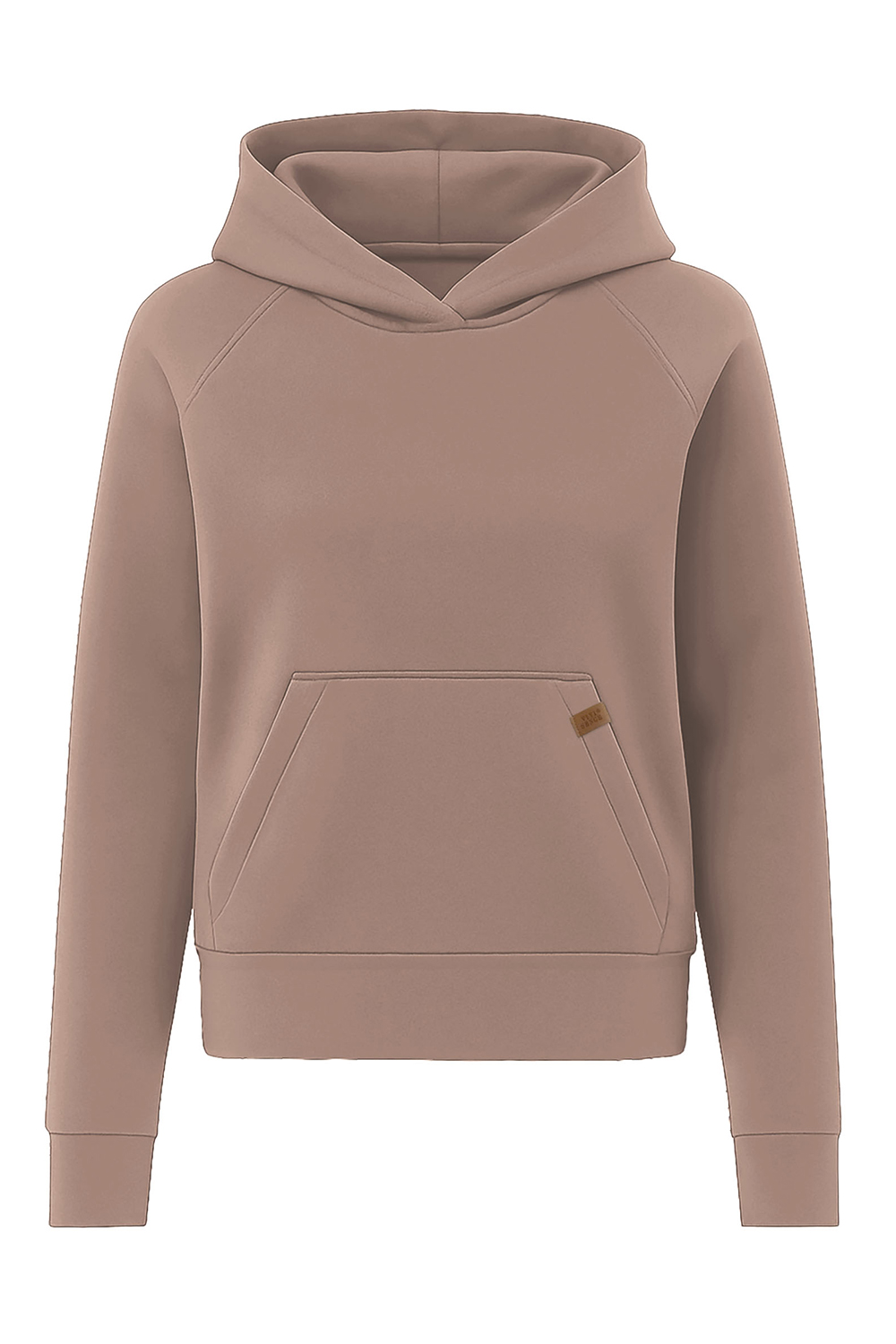 Vivisence Women Hoodie Sweatshirt Cotton Hood Pocket Casual Sportswear, beige