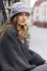 Vivisence Bonnet Femme Chapeau En Laine Vierge Chaud Pour L’Automne 7078, gris clair