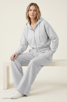 Vivisence Damen Jogginganzug Jacke Mit Reißverschluss für Komfort und Taschen, Grau