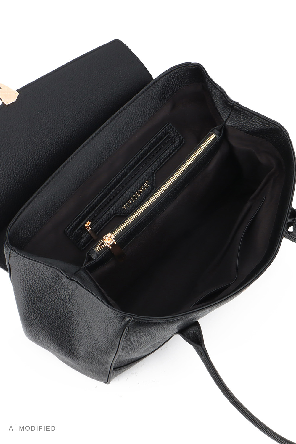 Vivisence Umhängetasche Damen Polyurethan Schultertasche Alltag Arbeit, schwarz
