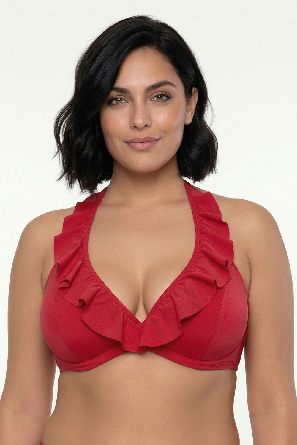 Vivisence 3220 classic ladies smooth maxi bikini top, raspberry