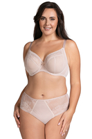 Vivisence Non-Padded Bra Elegant Lace Cups Comfortable Support for Everyday 1080, Beige