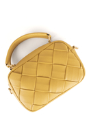 Vivisence Sac Bandoulière Femme Conception Tressée Deux Façons de le Porter, jaune