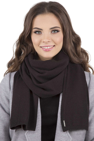 Vivisence Elegant Women's Winter Set Classic Beret And Matching Wool Scarf Made From Warm And Soft Fabric Ideal For Cold Winter And Autumn Weather, black