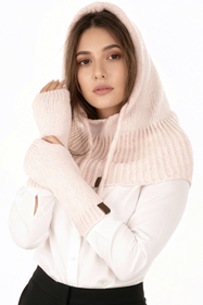 Vivisence Strickhandschuhe Damen Merino Baumwolle Weich und Warm Für Kalte Tage, Pink