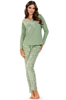 Vivisence Dame Schlafanzug 2-teiliges Set Pyjama Bluse Hose Gemustert 2025,