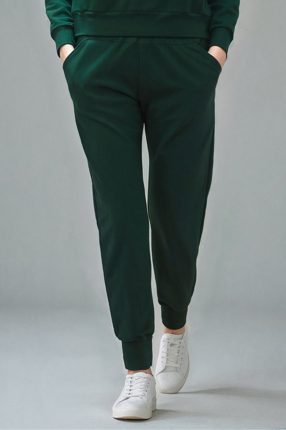 Vivisence Womens Sweatpants Cotton Ribbed Cuffs Loungewear Casual 9103,