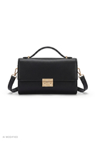 Vivisence sac bandoulière femme polyuréthane format rectangulaire, noir
