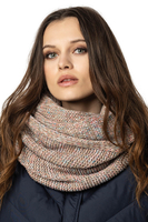 Vivisence Bonnet Femme Et Écharpe Pour L'automne et L'hiver À Pompon Cache-cou Ensemble Classique En Fils Chauds Avec Doublure En Polaire Parfait Pour Les Journées Froides 7014, brun mélange