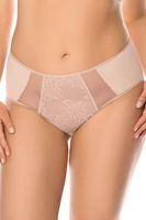 Vivisence Damen Slip Spitze Netz Details Vollschnitt Für Elegante Passform 1044W, beige