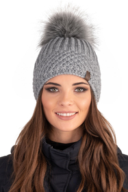 Vivisence Stylish Winter Set Including Warm Hat With Pompom And Matching Scarf Made From Warm And Soft Fleece-Lined Fabric Ideal For Cold Winter Days, light grey 