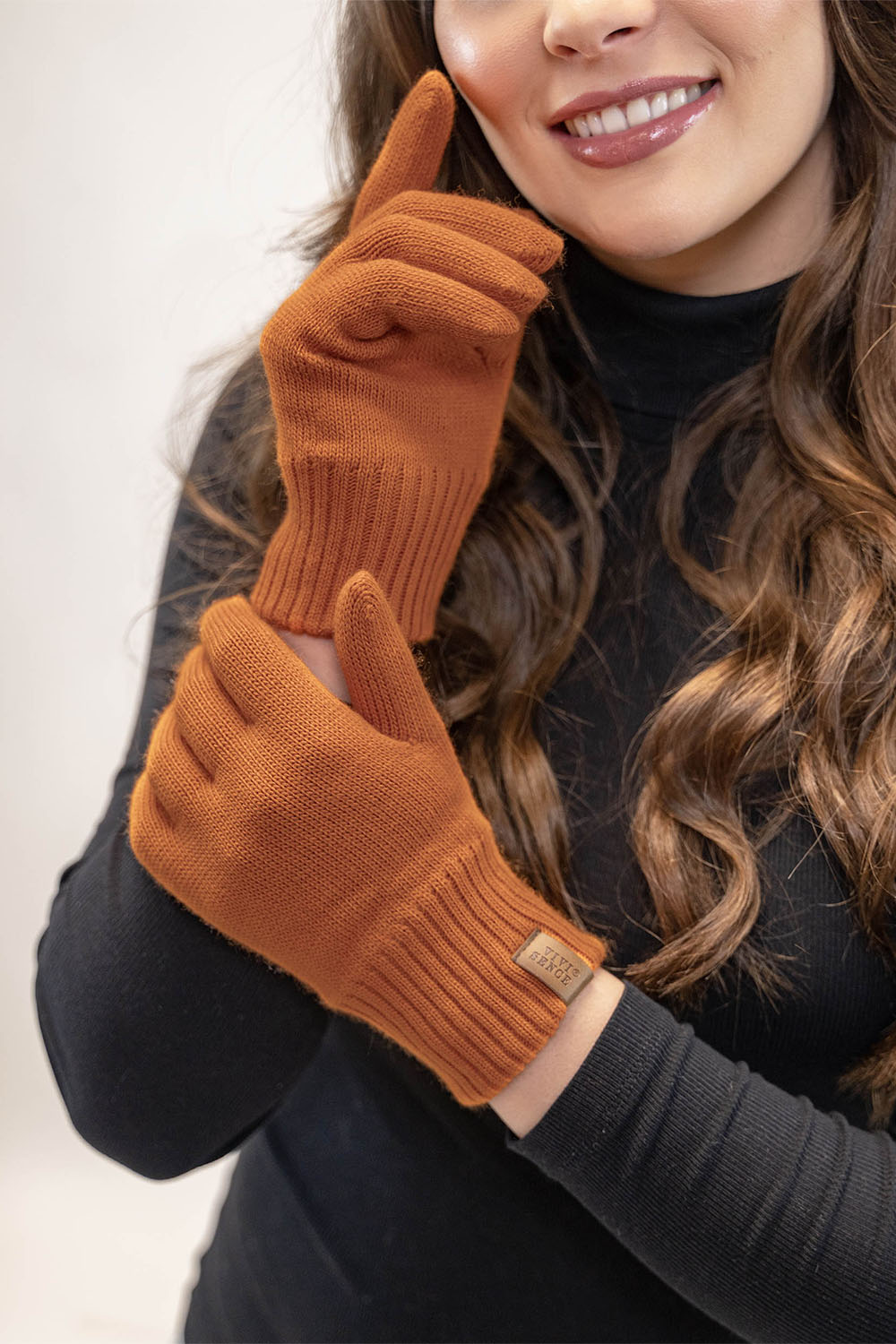 Vivisence Damen Winter Handschuhe Weichem und Warme Ideal für Kaltes Wetter 7014, orange