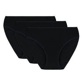 Vivisence Damen Slip Unterhosen Glatt Unterwäsche Ganztägiger Komfort 4002, schwarz