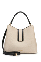 Vivisence Women Top Handle Bag Magnetic Flap and Strap for Daily Use Organized, Beige