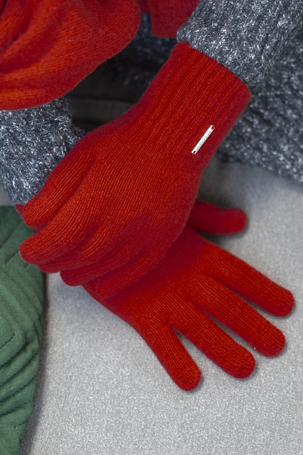 Vivisence Gants Femme En Laine Pour L’Hiver Idéal Temps Froid 7201, rouge