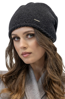 Vivisence Bonnet Femme En Laine Chaude Style Classique Hiver Automne 7087, noir mélange