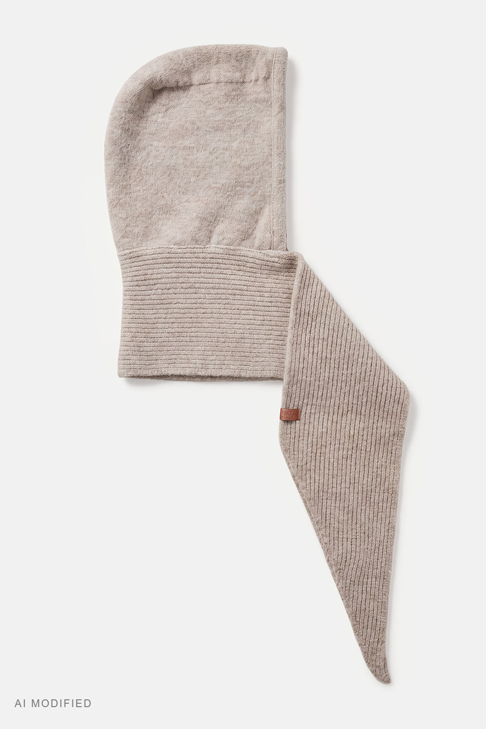 Vivisence Women Balaclava Front Tie Perfect Fit, beige