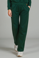 Vivisence Jogginghose Damen Bequeme Mit Weitem Bein Elastischem Bund Und Seitentaschen Aus Hochwertigem Strickstoff Perfekt Für Freizeit Sport Yoga Entspannte Alltagslooks 9102, Grün