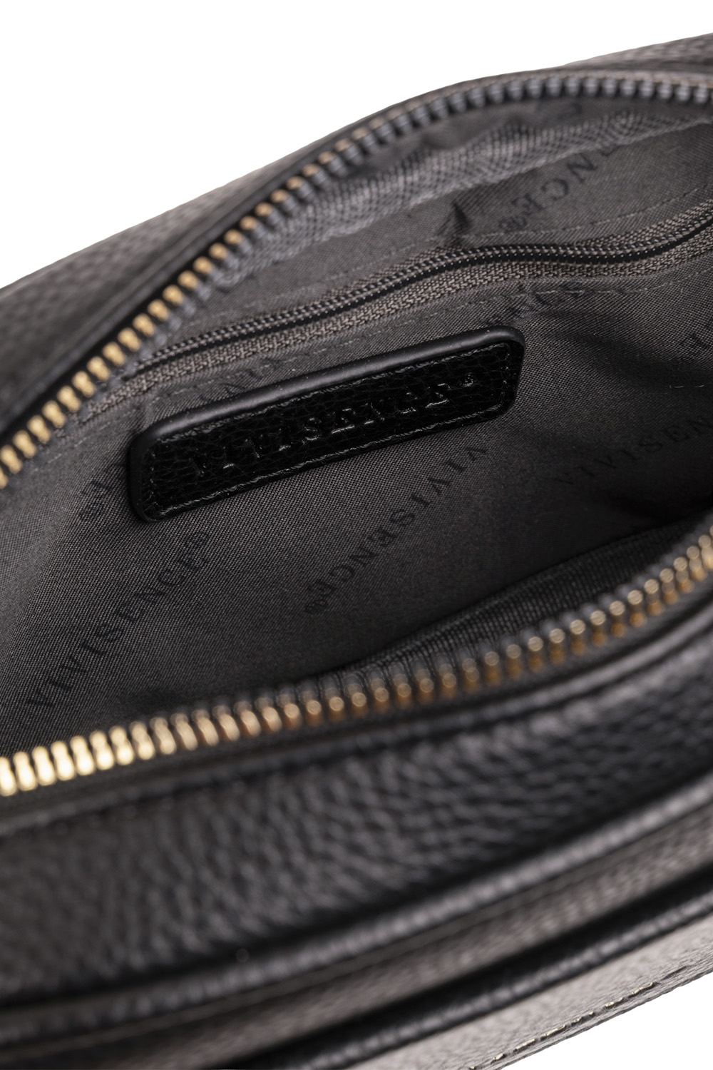 Vivisence Damen Schultertasche mit Reißverschluss Verstellbarer Riemen, Schwarz