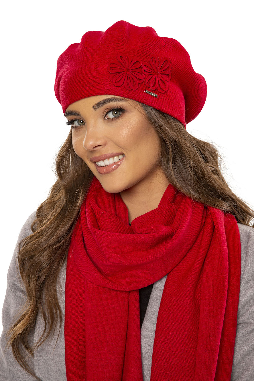 Vivisence Warm Thick Winter Beret For Women Ideal For Cold Days 7007, red