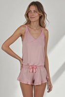 Vivisence Damen Pyjama Oberteil Viskose mit Trägern Perfekt Für Nacht 2200,