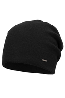 Vivisence Bonnet Femme En Laine Plissé Doublé Polaire Confort Quotidien 7085, noir