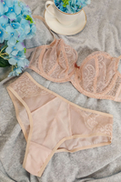 Vivisence Damen Slip Spitze Netz Details Vollschnitt Für Elegante Passform 1044W, beige