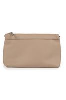 Vivisence Damen Schultertasche Mit Magnetklappe Und Kosmetiktasche Für Den Alltag, Beige