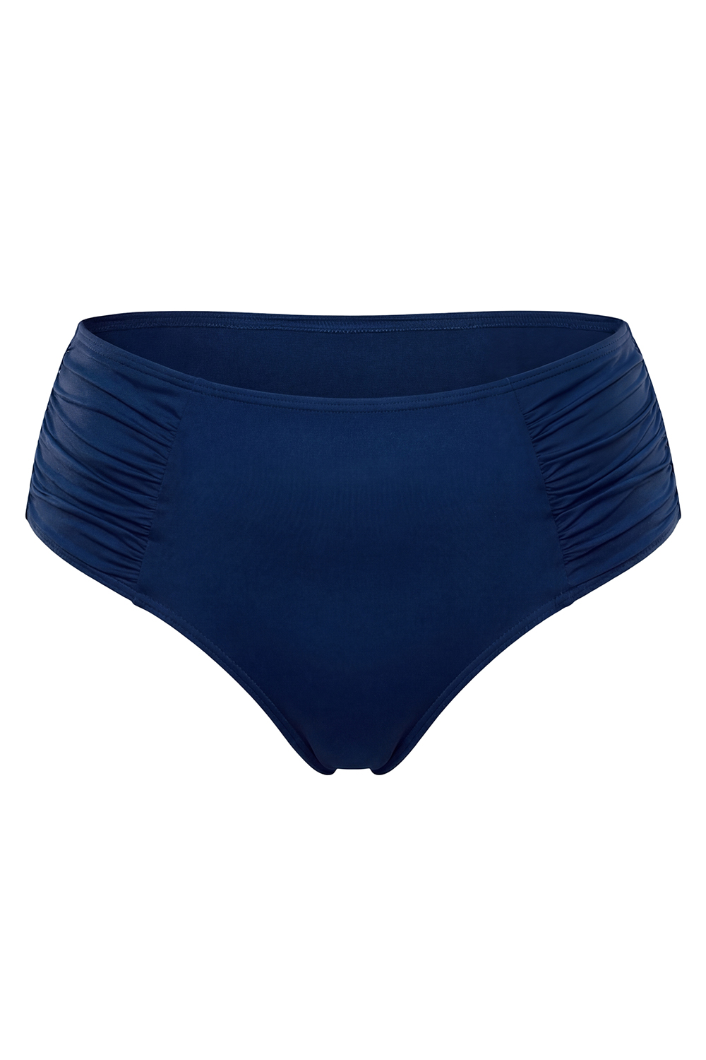 Vivisence Culotte De Bain Femme Taille Haute Fronces Confort Sculptant, bleu nuit
