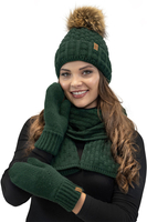 VIVISENCE Damen Winter Schal Wärmt Schenkt Komfort für Kalte Wintertage 7015S, grün