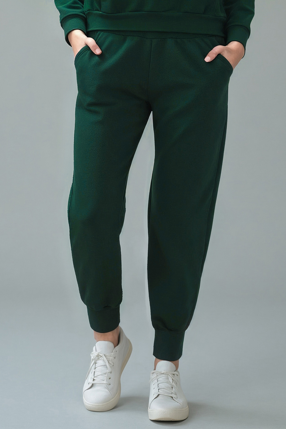 Vivisence Femme Pantalon Survêtement Coton  Coupe Ample Confort Quotidien 9103, vert