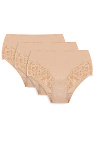 Vivisence 3-pack slip culotte classique 4008, beige