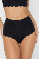 Vivisence Damen Shapewear Unterhose Hoher Bund Nahtlos Lasercut-Technik 4105, Schwarz