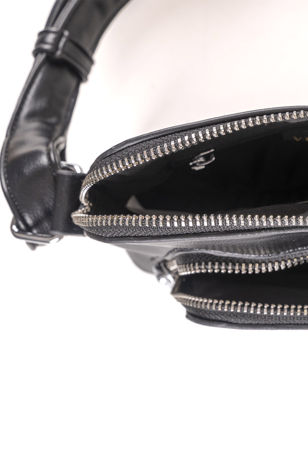 Vivisence Damen Umhängetasche Verstellbarer Schultergurt Vordertasche, Schwarz
