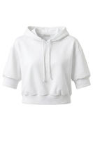 Vivisence Femme Sweat À Capuche Coton Doux Bords Côtes Confort Quotidien, blanc