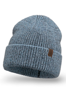 Vivisence Bonnet Femme Hiver Tricoté Bicolore En Fil Chaud Pour L’Automne 7098, bleu