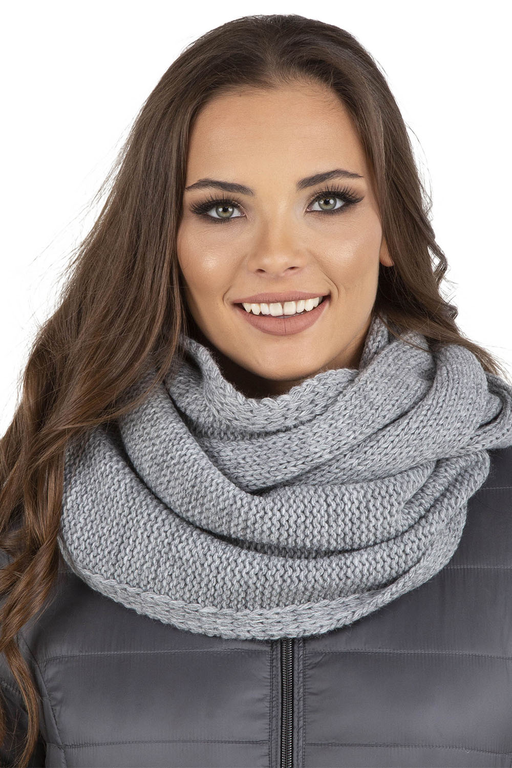 Vivisence Women Winter Hat Scarf And Gloves Set Soft Fleece Lining Cozy Warmth, light grey