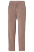 Vivisence Women's Velour Sweatpants Jogging Bottoms Loose Sports Trousers With Side Pockets Elastic Waistband Loungewear Soft Casual Comfortable Bottoms, Beige