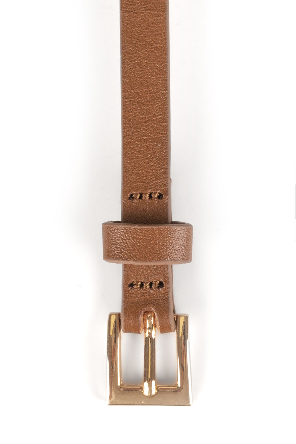 Vivisence Women's Skinny Leather Belt 1cm Thickness Ideal For Every Outfit P0003, brown