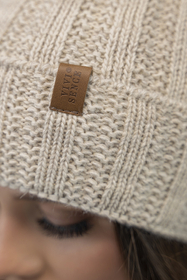 Vivisence Bonnet À Pompon Femme Doublé En Polaire Avec Pompon En Fausse Fourrure 7019, beige