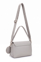 Vivisence Women Shoulder Bag With Pouch Zip Closure Adjustable Strap For Easy Carry, Grey