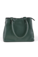 Vivisence Damen Handtasche 3 Kammern Stil und Komfort für Jeden Tag, Grün