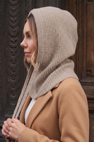 Vivisence Damen Kapuze Bindung Verstellbar Vollständiger Kopfschutz, beige
