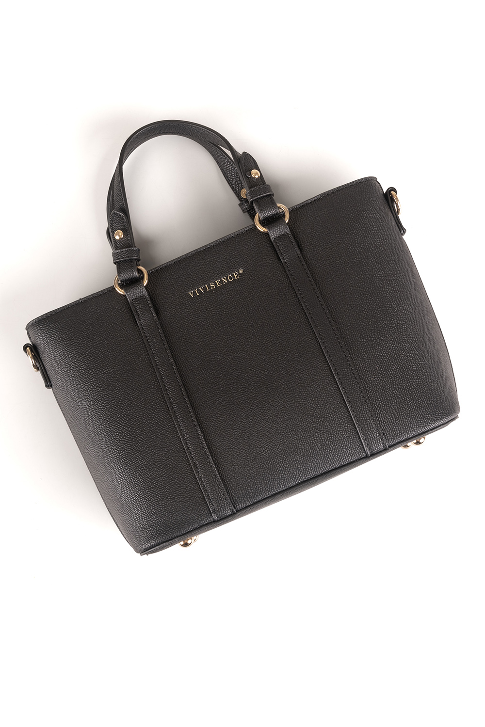 Vivisence Women's Handbag Shoulder Strap Zip Pocket Perfect for Everyday, black