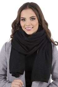 Vivisence Women's Winter Scarf Warm Comfortable For Cold Days 7101, black