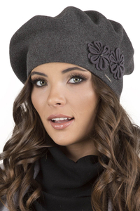 Vivisence Warm Thick Winter Beret For Women Ideal For Cold Days 7007, dark grey