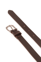 Vivisence Damen Ledergürtel Naturleder Silberne Schnalle P0006, Braun