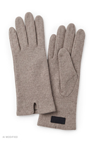 Vivisence Knitted Women's Gloves Wool Five-Finger Thermal, beige