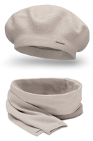 Vivisence Mütze Schal Set Klassisch Form Wärme Und Stil An Wintertagen 7005, beige