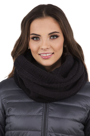 Vivisence Écharpe Tube Tricotée Femme Chaude Et Confortable Pour L’Hiver 7103, noir